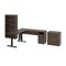 Bestar BESTAR Upstand 135W 72W L-Shaped Standing Desk with Bookcase and File Cabinet in antigua 175853-000052 - alternate 1